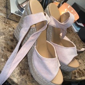 Wedges color light pink size 5.5